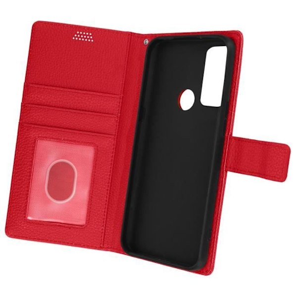 Cover - AVIZAR - TCL 20R 5G - Rød - Video Stand Wallet Röd