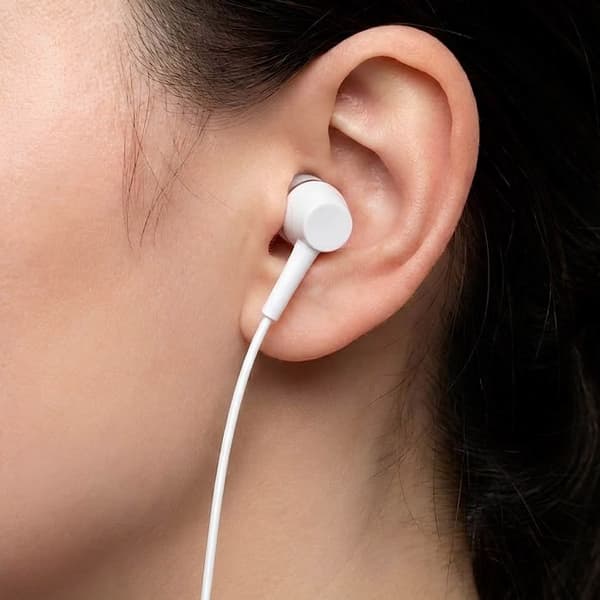 In-ear headphones - White - Jack 3.5mm - Remote Control - Tangle-Free Cable - Hands-Free Kit Vit