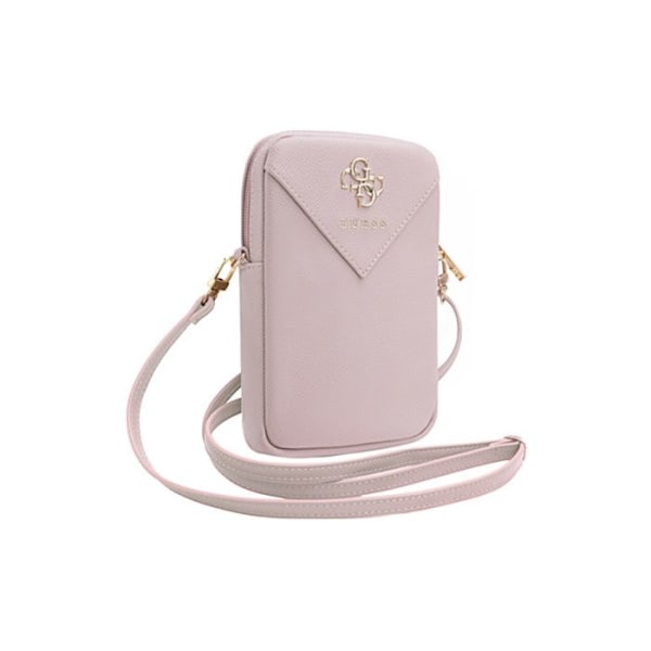 Mobilväska - Guess - Zip Triangle 4G - Rosa - Ekologiskt läder - Justerbar rem Rosa