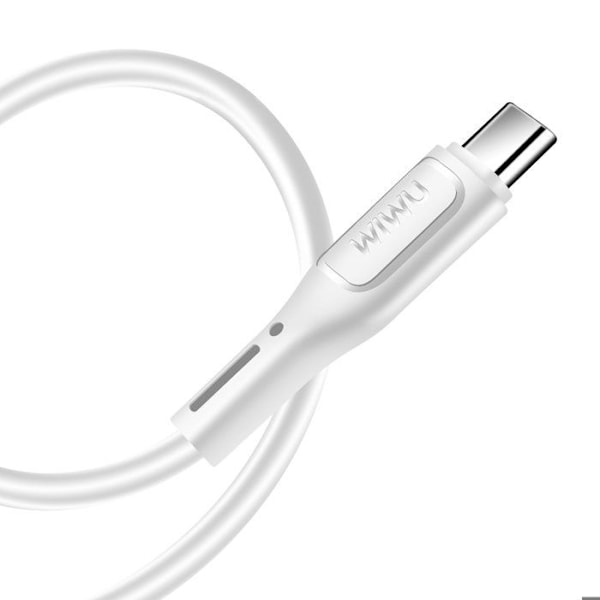 3 i 1 USB-C, Micro USB och Lightning Snabbladdningskabel 60W 1m wiwu Vit