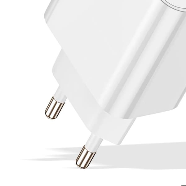 Nätadapter - Akashi - USB-C + USB - 15W - Snabbladdning - Kompakt Vit