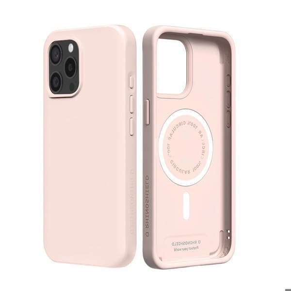 MagSafe-cover til iPhone 15 Pro Max, blød, stødabsorberende, SolidX-serie, Rhinoshield, rosa Ros