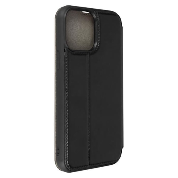 iPhone 13 Pro Etui - Akashi - Ægte Læder - Sort - Video Støtte - Kortlomme Svart