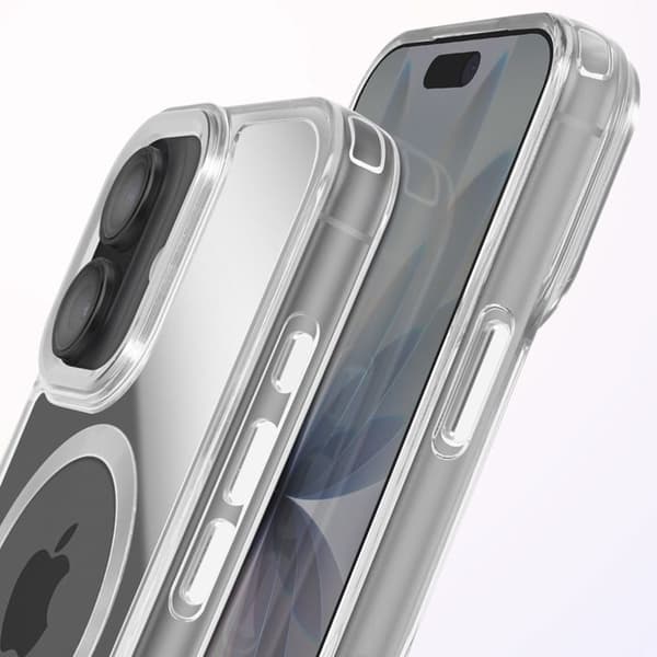 MagSafe Cover - ADVARSEL - iPhone 17 - Sølv - Stødbeskyttelse - Hurtig Opladning Grå