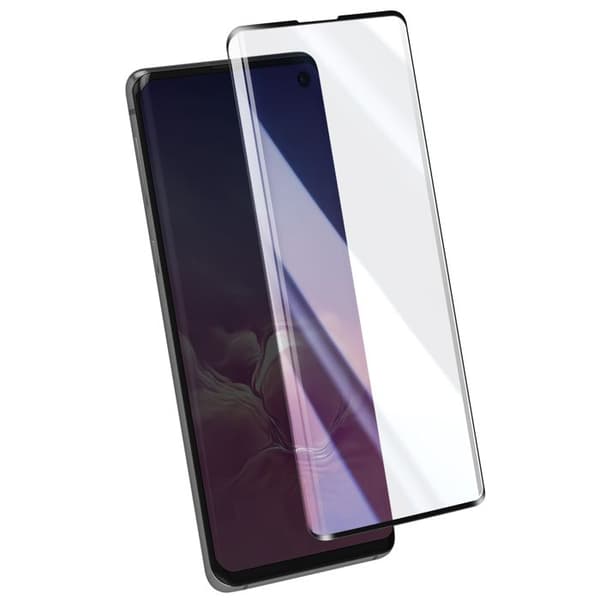 Hærdet glas til Samsung Galaxy S10, ridsefrit, buet 3D, sort