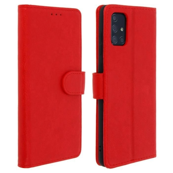 Samsung Galaxy A71 Case Täyskansi Korttitelineen jalusta Toiminto Punainen Röd