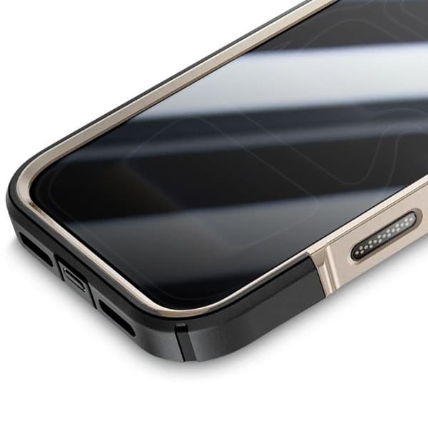 Heltäckande Skal - I-BLASON - iPhone 17 Pro Max - Certifierad MIL-STD-810G - 9H Härdat Glas - Fällbart Stöd Gul