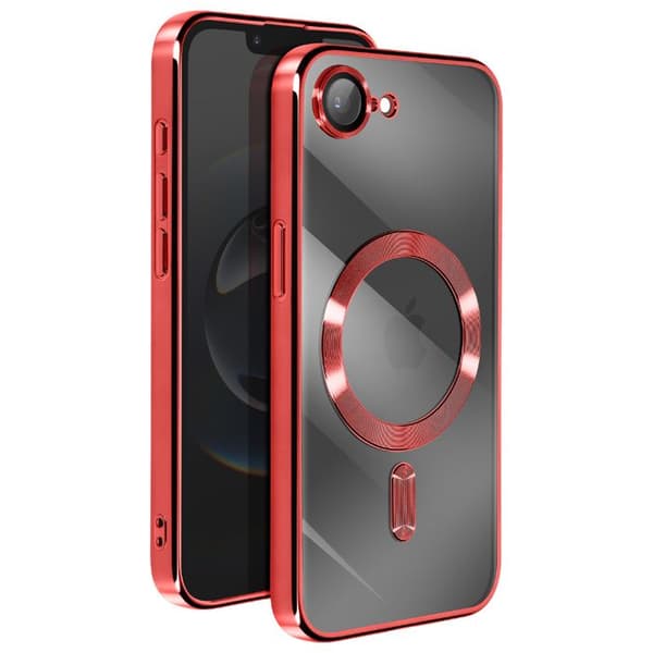 iPhone 17e cover med kromkant, MagSafe-kompatibel, rød Röd