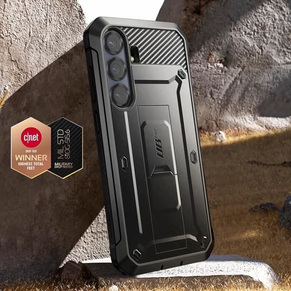 Coque Intégrale - Supcase - Galaxy S25 - Antichoc - Støtte - Sort Svart