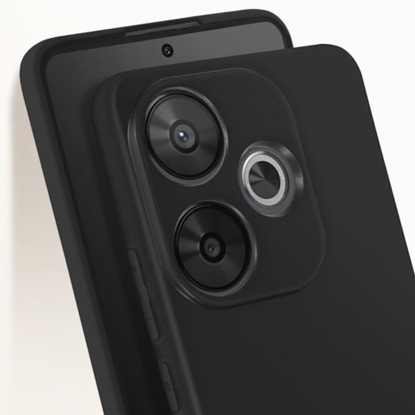Taske til Xiaomi Poco F6 - AVIZAR - Silikone mat finish Soft Touch Sort - Halvstiv - Syntetisk - Blandet Svart