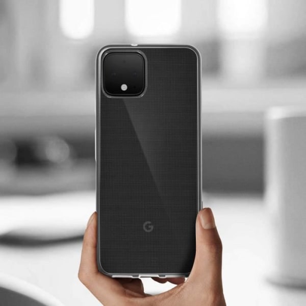 Skyddsskal - Google - Pixel 4 - Mjuk silikon - Härdat glasfilm - Transparent vit Klar vit