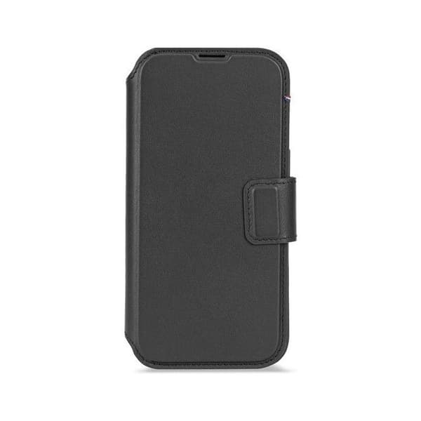 MagSafe-kotelo - DECODED - iPhone 17 - Täysnahka - Irrotettava folio - Musta Svart