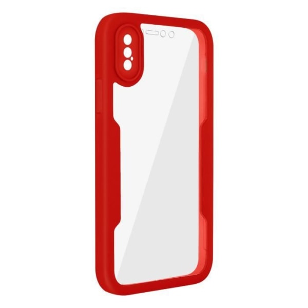 Coque iPhone XS Max - AVIZAR - Dobbel Plexiglas - Stødabsorberende - Mat Rød - Heldekkende Matt röd