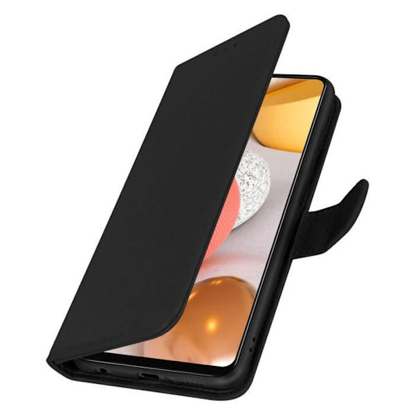 Etui til Samsung Galaxy A42 5G Fuldcover Kortholder Stativfunktion sort - AVIZAR - Fleksibel - Magnetisk svart
