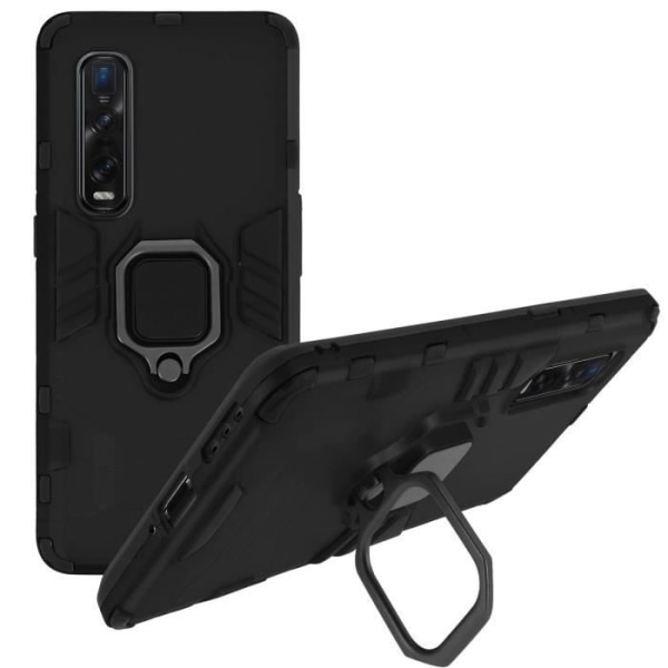 Kuori - ILMOITUS - Oppo Find X2 Pro - Iskunkestävä - Pidike - Kaksimateriaalinen Svart