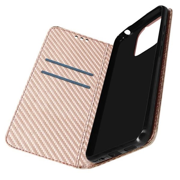 Kotelo Xiaomi Redmi 12C:lle - AVIZAR - hiiliefekti - Pinkki - magneettinen läppä - teline Rosa