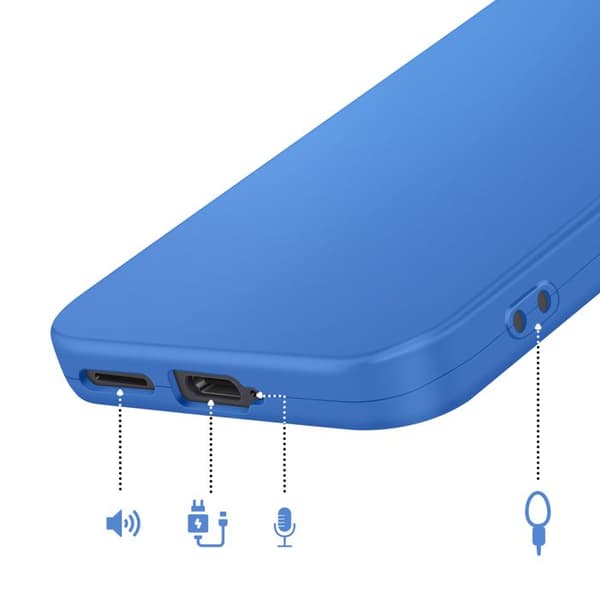 Siliconfodral för Galaxy S26 Plus med förstärkt kamerablock i blått Blå