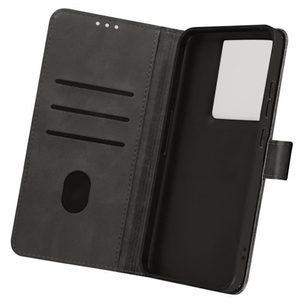 Taske til Motorola Edge 50 Pro Håndledsrem Flip Stand Wallet Sort Svart