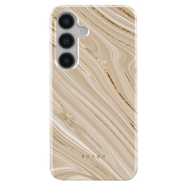 Coque för Samsung Galaxy S24 och S25 Elegant Mönster Full Glam Burga Guld Gul