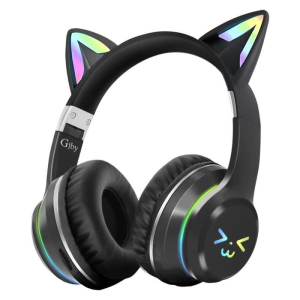Bluetooth-hovedtelefoner Luminous Cat Ears Sort