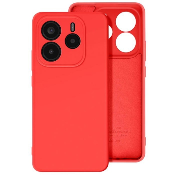 Coque til Xiaomi Redmi Note 14 5G Semi-rigid Soft-touch Anti-fingeraftryk Rød Röd