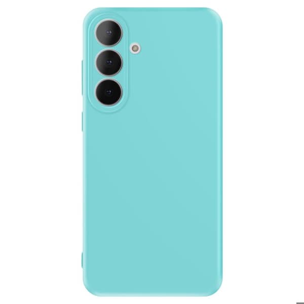 Silicone Soft-Touch Cover til Galaxy S25 FE Fast Cover Serie Turquoise Blå