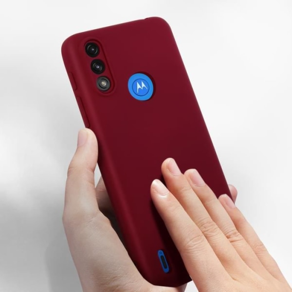 Motorola Moto E7i -kotelo puolijäykkä silikoni, pehmeä kosketus hieno viimeistely Fuschia pinkki