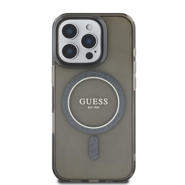 iPhone 16 Pro Max MagSafe - Glitter Circle Guess Musta kuori Svart