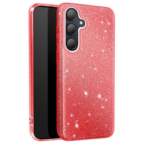 Coque Paillette för Samsung Galaxy A35 Silikon Ultra tunn Röd Röd
