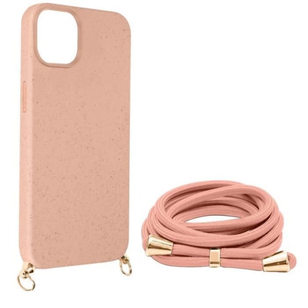 Nauhakotelo iPhone 15 Plus Silicone Kierrätettävä Classic Case Organic Pink -kotelolle Rosa