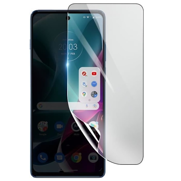 Näytönsuoja - 3MK - Motorola Moto G200 5G - Iskunkestävä Hydrogeeli - Läpinäkyvä - Naarmuuntumaton Transparent