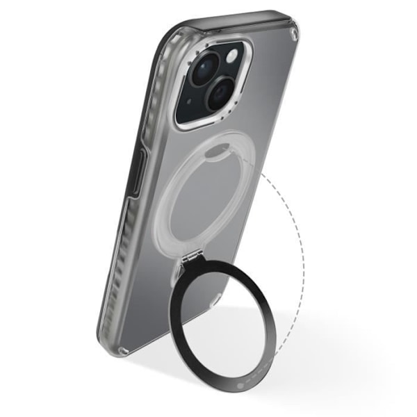 MagSafe-skal för iPhone 15 Plus och 14 Plus Stötresistent Fällbart Stöd Svart Svart