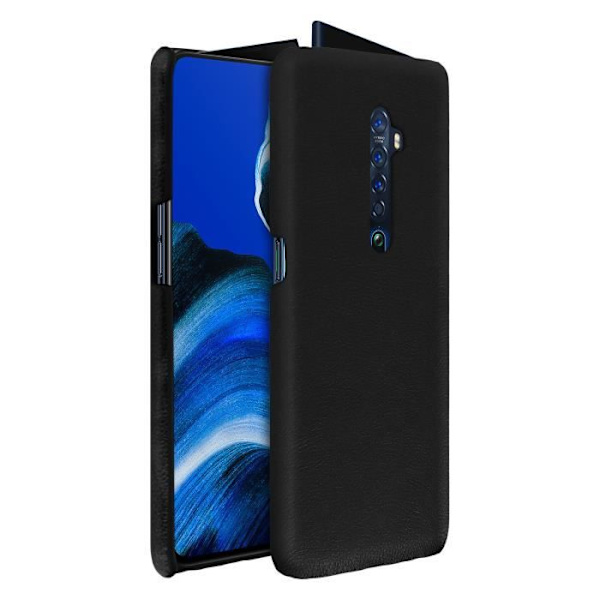 Kotelo - AVIZAR - Oppo Reno 2 - Kova suoja - Vintage Leather Look - musta Svart