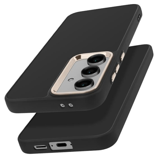 Coque - AVIZAR - Samsung Galaxy S24 FE - Silikon - Metalliserad - Stötbeständig skydd Svart