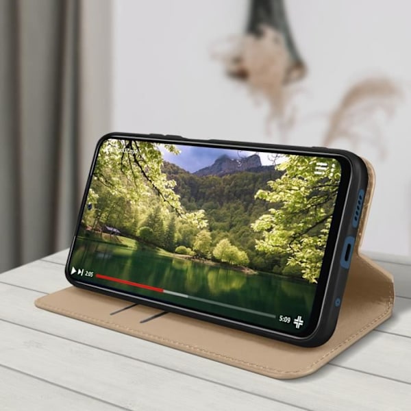 Fodral - Xiaomi - Redmi Note 11/11s - Plånbok - Videostöd - Guld gyllene