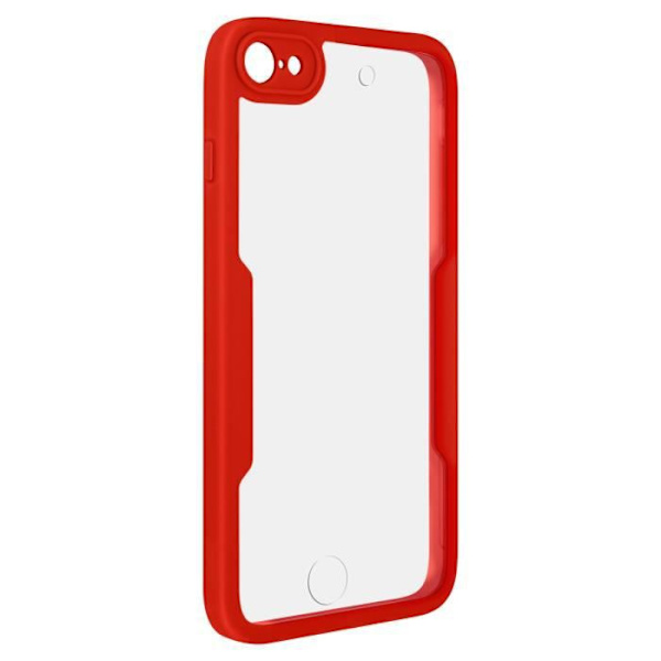 iPhone 7, 8 och SE 2020 Fodral Baksida Plexiglas Front Polymer Förstärkta hörn Röd