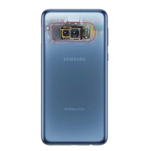 Samsung Galaxy S10e kamerakompatibel fotosensormodul och svart kabel