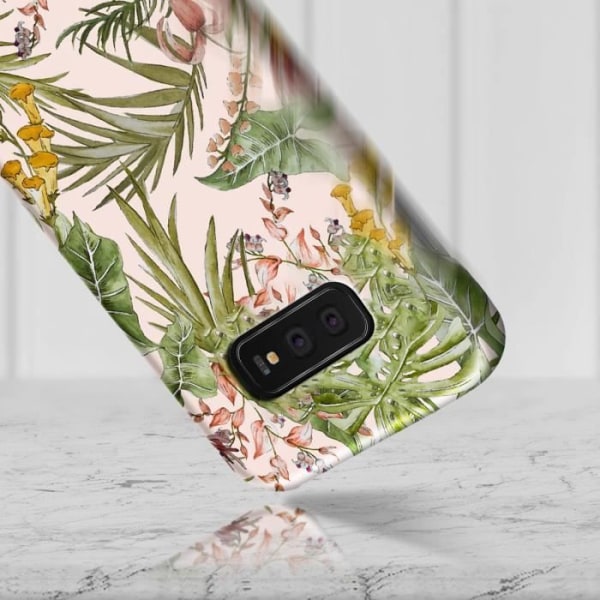 Coque - IDEAL OF SWEDEN - Samsung Galaxy S10e - Rosa - Hård - Blommig - Qi trådlös laddning Rosa