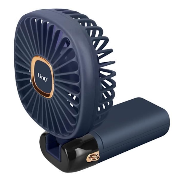 Mini bærbar blæser Justerbar 90° LED-skærm Firkantet design LinQ Night Blue Blå