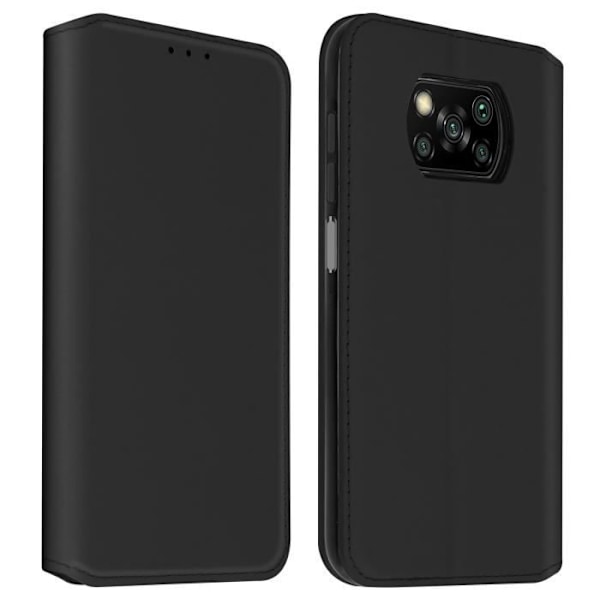 Xiaomi Poco X3 Case Folio Lompakkoteline Toiminto Musta Musta Svart