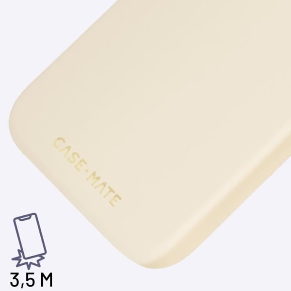 MagSafe-skal - Case Mate - iPhone 15 Pro Max - Stötsäker - Antibakteriell - Återvinningsbar Beige