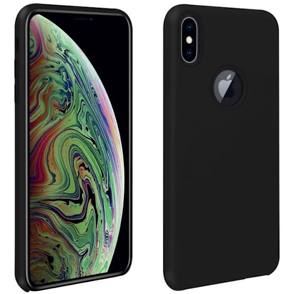 Beskyttelsesskal - AVIZAR - iPhone XS Max - Semi-hård silicone - Soft Touch-finish - Sort Svart