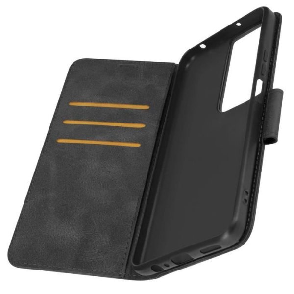 Taske til Honor 90 Smart Flip Wallet Support Håndledsrem Sort Svart