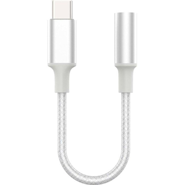 Audioadapter - FORCE POWER - Lite - USB-C til Jack 3.5mm - Hvid - Forstærket Vit