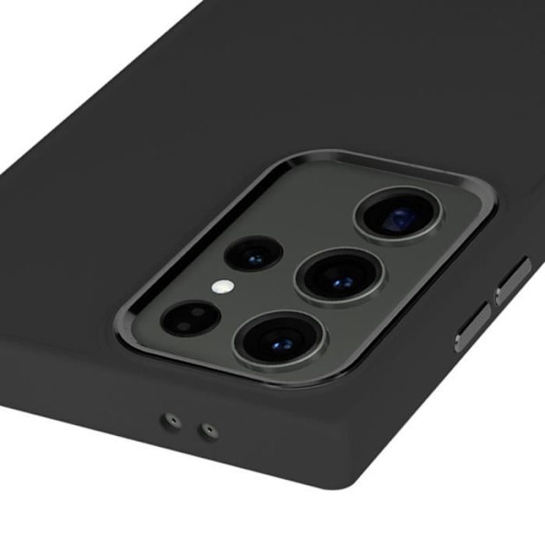 Metallisk hårdt etui til Samsung Galaxy S24 Ultra - AVIZAR - Beskyttelse mod ridser og stød Svart