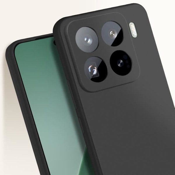 Cover til Xiaomi 15 Pro Silikone Blød Mat Sort Svart