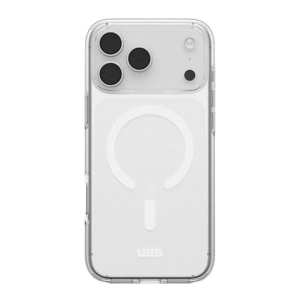 UAG Transparent Militärstandard Förstärkt MagSafe Skal för iPhone 17 Pro Max Vit