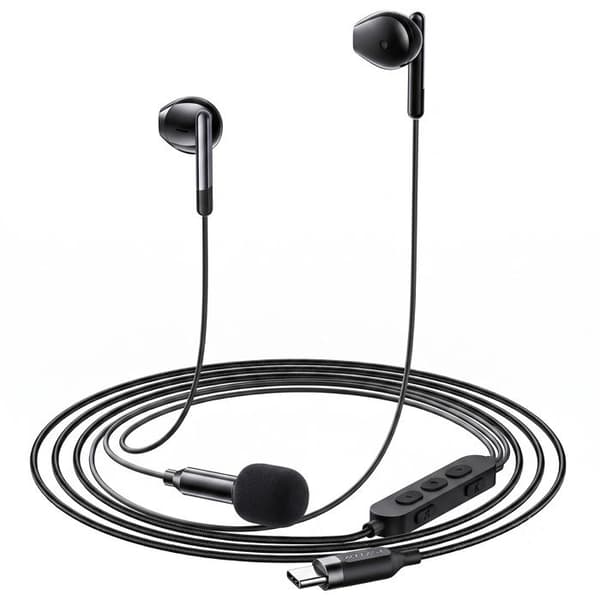 Micro Cravate med USB-C Hovedtelefoner Vocal Monitoring og Bluetooth 5.4 Acefast Sort