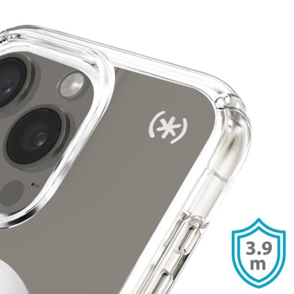 MagSafe Fodral för iPhone 15 Pro Max Presidio Perfect Clear Clicklock Speck Silver Transparent