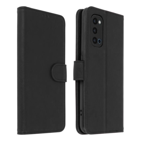 AVIZAR beskyttelseshylster til Oppo Reno 4 - Sort - Kortholder og stativfunktion Svart